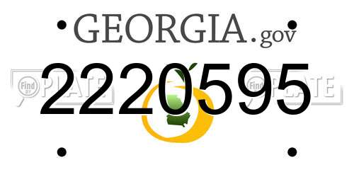 2220595 Georgia License Plate