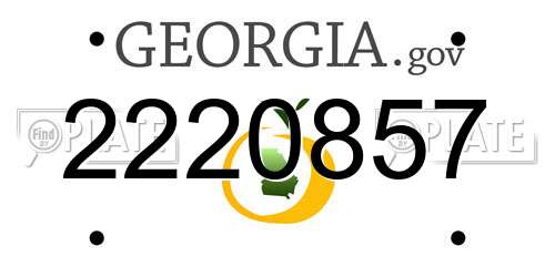 2220857 Georgia License Plate