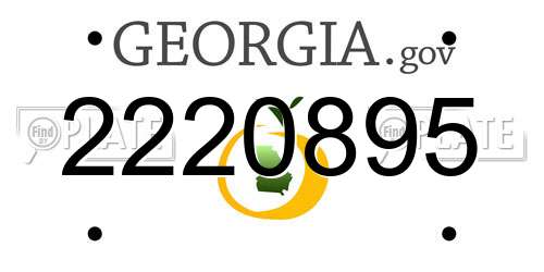 2220895 Georgia License Plate