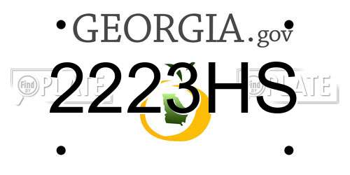 2223HS Georgia License Plate