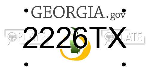 2226TX Georgia License Plate