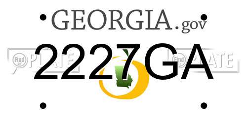 2227GA Georgia License Plate