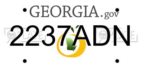 2237ADN Georgia License Plate