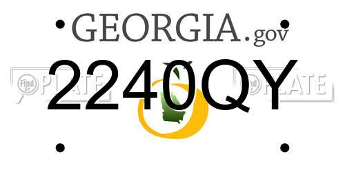 2240QY Georgia License Plate