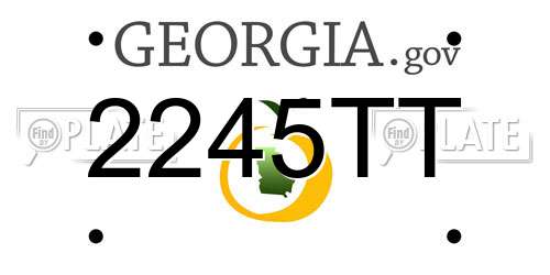 2245TT Georgia License Plate