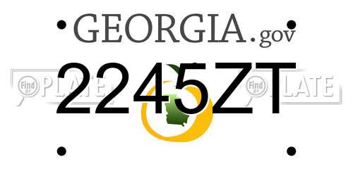 2245ZT Georgia License Plate