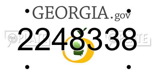 2248338 Georgia License Plate