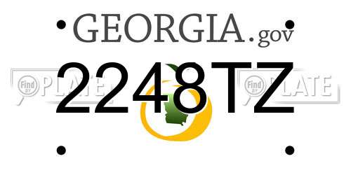 2248TZ Georgia License Plate
