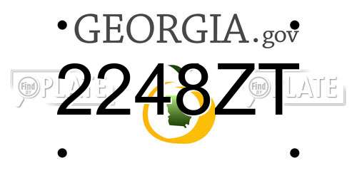 2248ZT Georgia License Plate