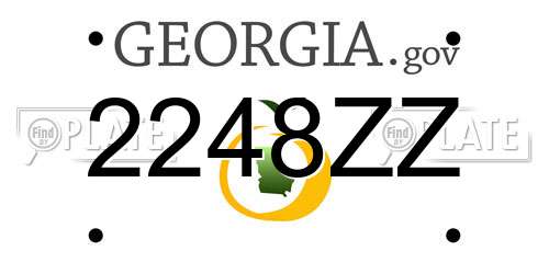 2248ZZ Georgia License Plate