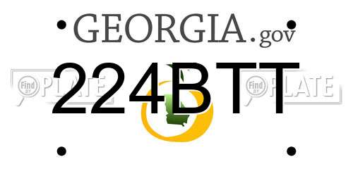 224BTT Georgia License Plate