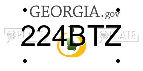 224BTZ Georgia License Plate