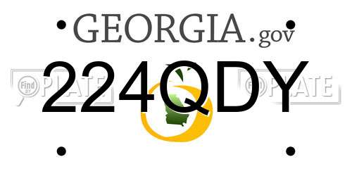 224QDY Georgia License Plate