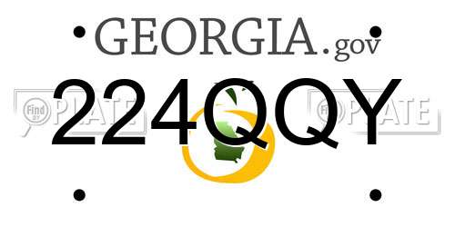 224QQY Georgia License Plate