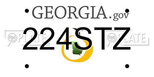 224STZ Georgia License Plate