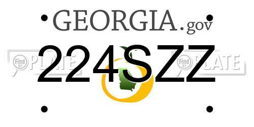224SZZ Georgia License Plate