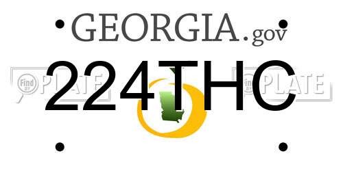 224THC Georgia License Plate