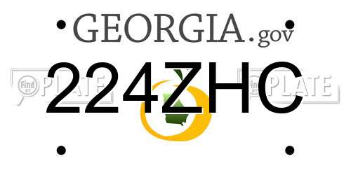 224ZHC Georgia License Plate