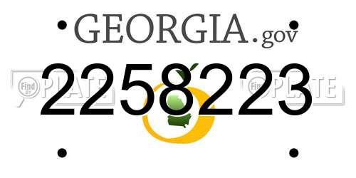 2258223 Georgia License Plate