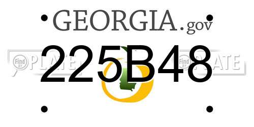 225B48 Georgia License Plate