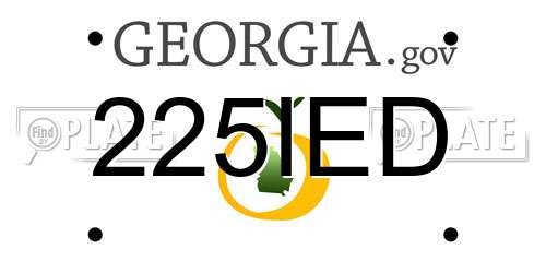 225IED Georgia License Plate