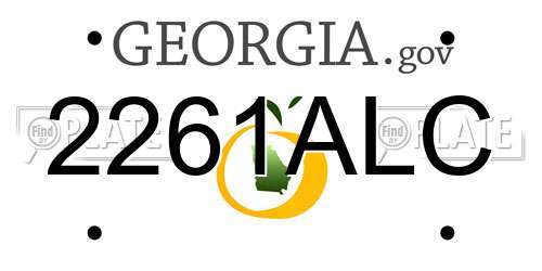 2261ALC Georgia License Plate