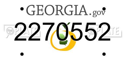 2270552 Georgia License Plate