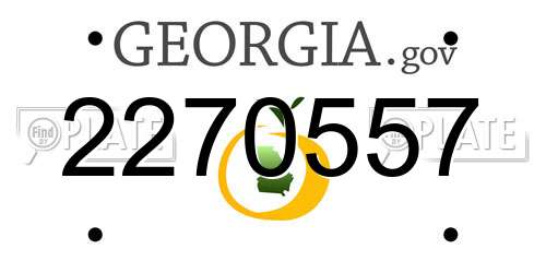 2270557 Georgia License Plate