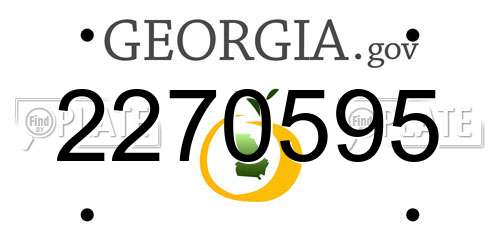 2270595 Georgia License Plate