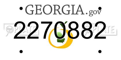 2270882 Georgia License Plate