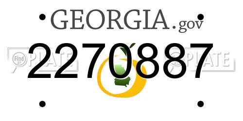 2270887 Georgia License Plate