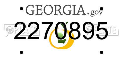 2270895 Georgia License Plate