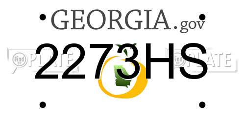 2273HS Georgia License Plate