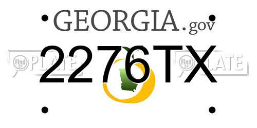 2276TX Georgia License Plate