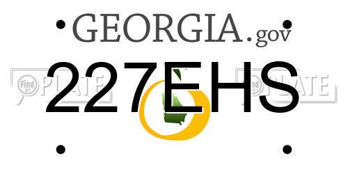 227EHS Georgia License Plate