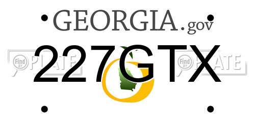 227GTX Georgia License Plate
