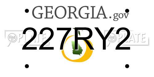 227RY2 Georgia License Plate