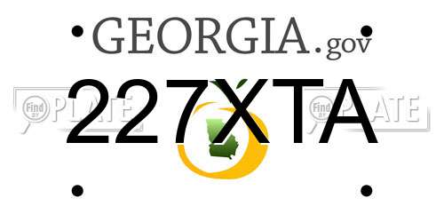 227XTA Georgia License Plate
