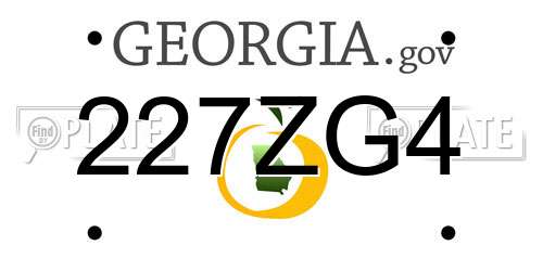 227ZG4 Georgia License Plate