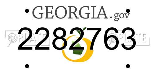 2282763 Georgia License Plate