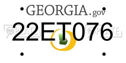 22ET076 Georgia License Plate
