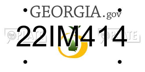 22IM414 Georgia License Plate