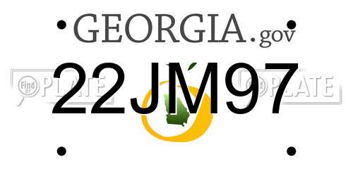 22JM97 Georgia License Plate