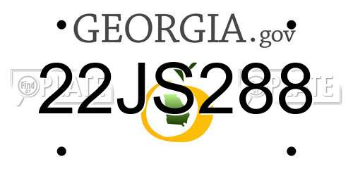 22JS288 Georgia License Plate
