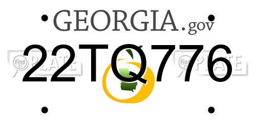 22TQ776 Georgia License Plate