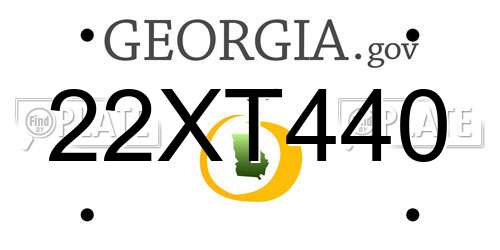 22XT440 Georgia License Plate