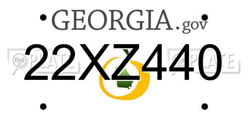 22XZ440 Georgia License Plate
