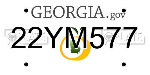 22YM577 Georgia License Plate