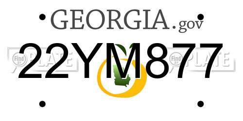 22YM877 Georgia License Plate