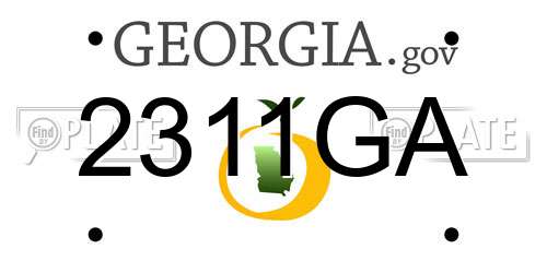 2311GA Georgia License Plate